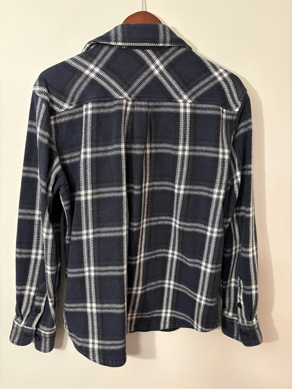 The North Face Navy Plaid Lined Flannel Shirt Jacket — Size L 🧥